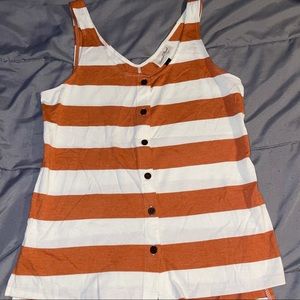Orange and White Tank